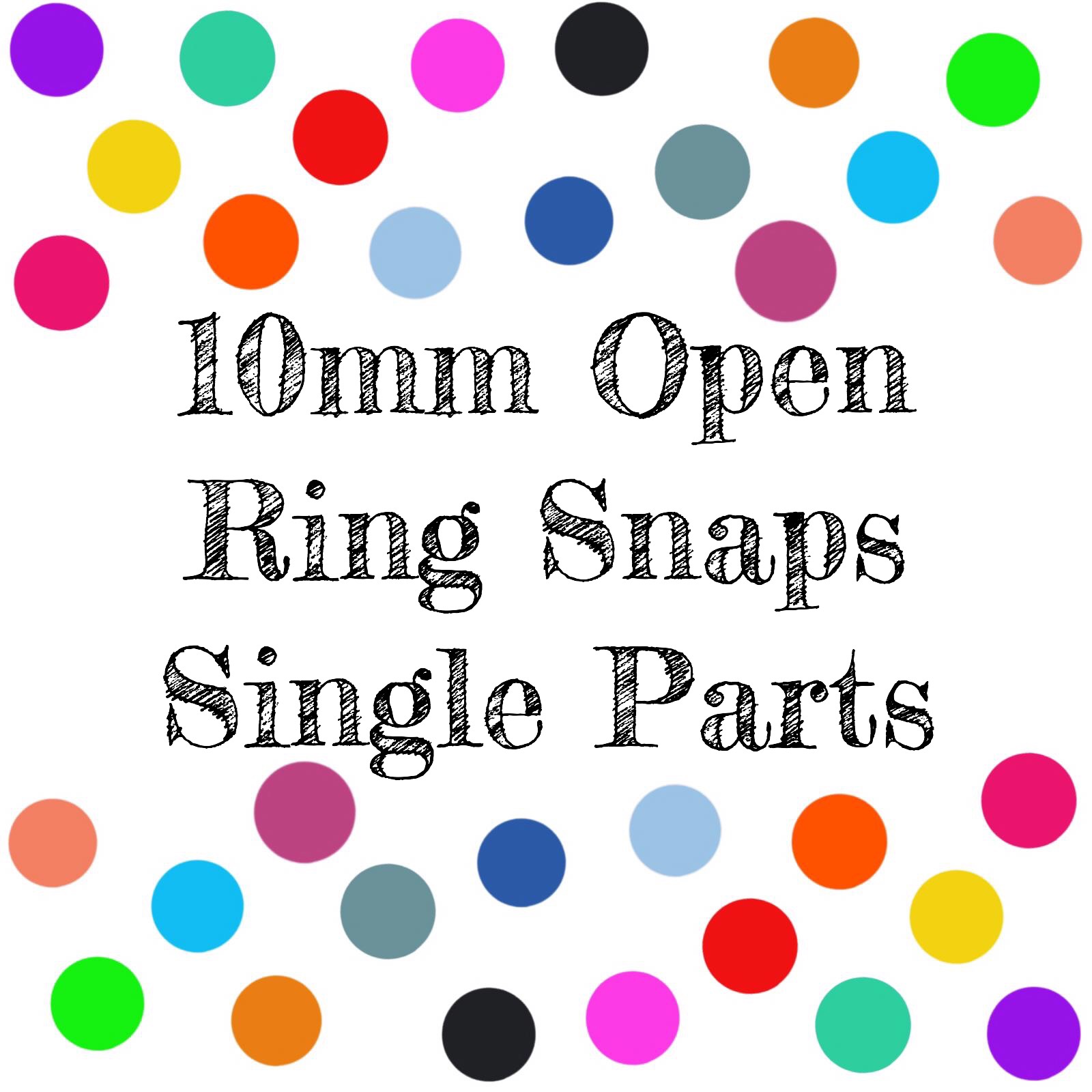 10mm KAM Open Ring Metal Snaps SINGLE PARTS